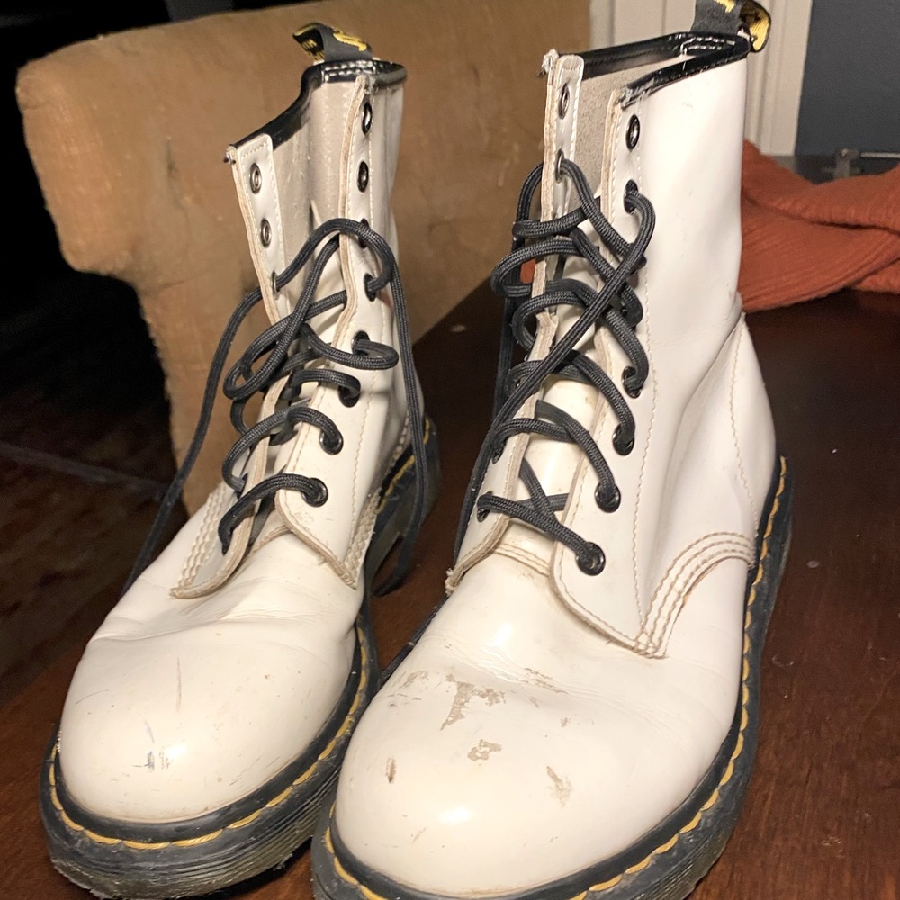 Dr Martens White boots